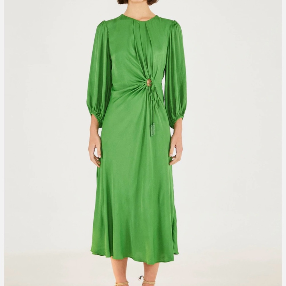 FARM Rio Green Bishop Sleeve Sundress for Weddings